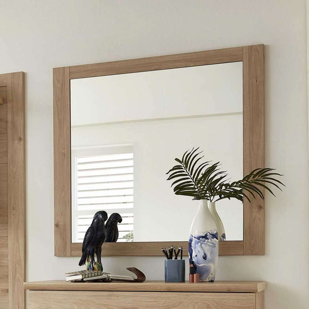 Flurspiegel in Eichefarben rechteckige Form