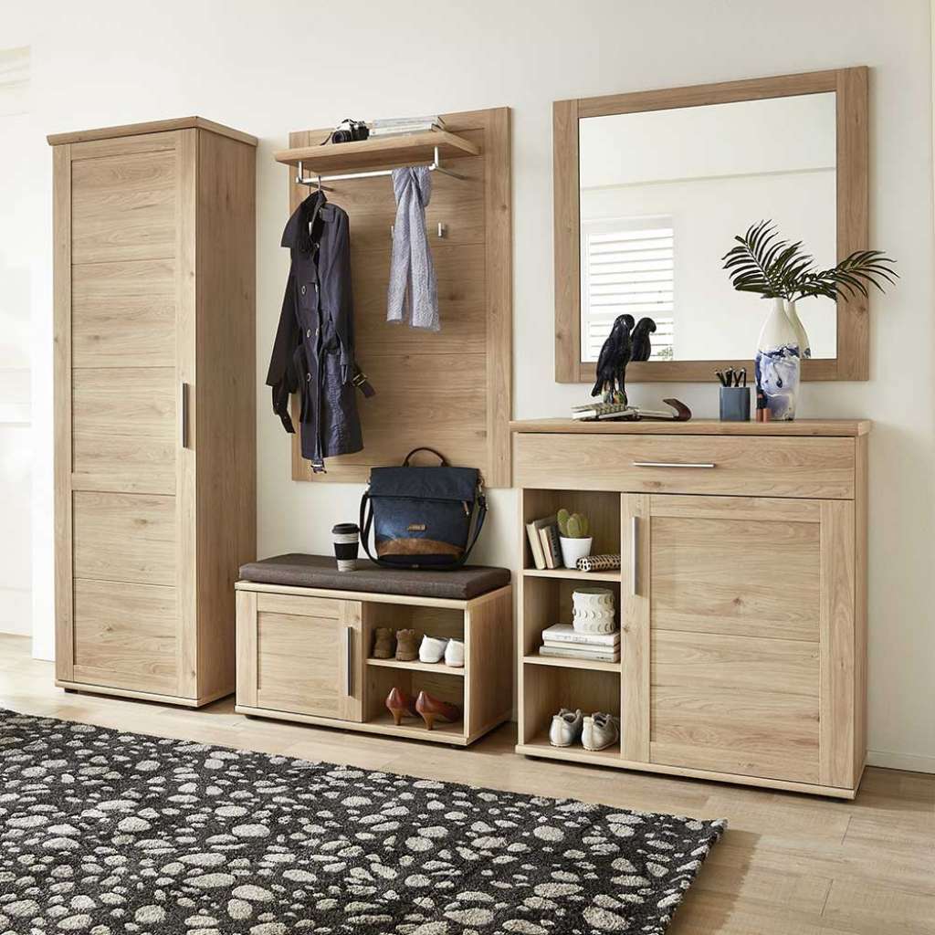 Garderoben Komplettset in Eichefarben modern (5-teilig)