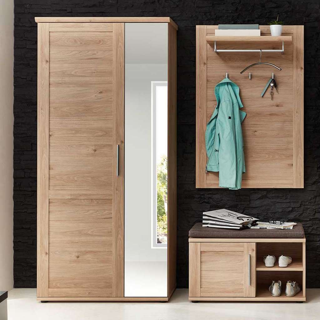 Flurmöbel Set in Eichefarben modern (3-teilig)