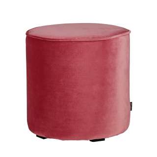 Sitzhocker Pouf in Altrosa Samt