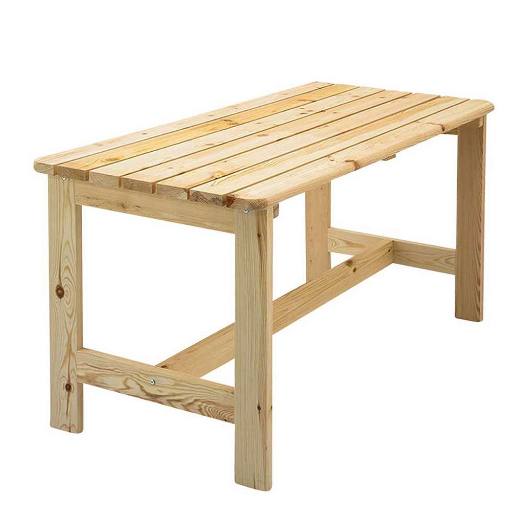 Gartentisch aus Kiefer Massivholz naturbelassen