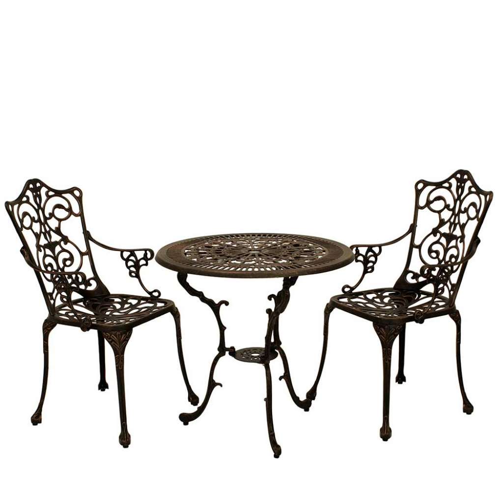 Gartentischgruppe im Vintage Look Bronzefarben (3-teilig)