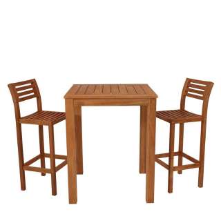 Bar Set aus Eukalyptusholz Outdoor geeignet (3-teilig)