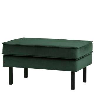 Couchhocker in Grün Samt Retro Design
