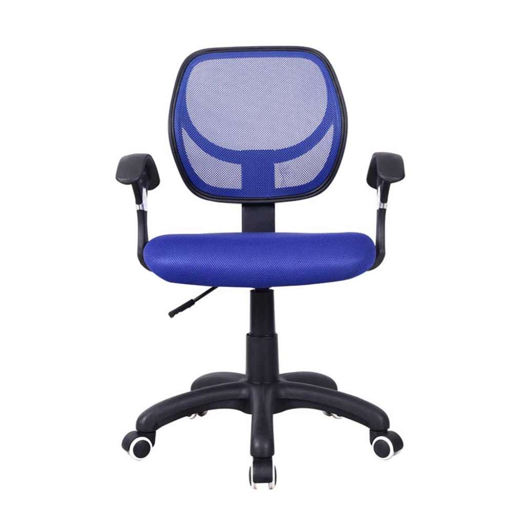 Höhenverstellbarer Schreibtischstuhl in Blau Mesh