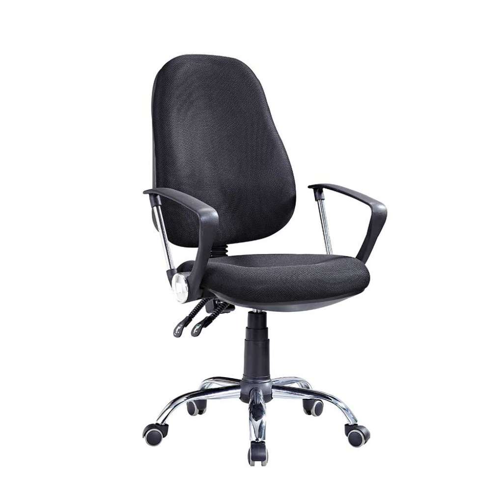 Bürodrehstuhl in Schwarz Mesh Armlehnen