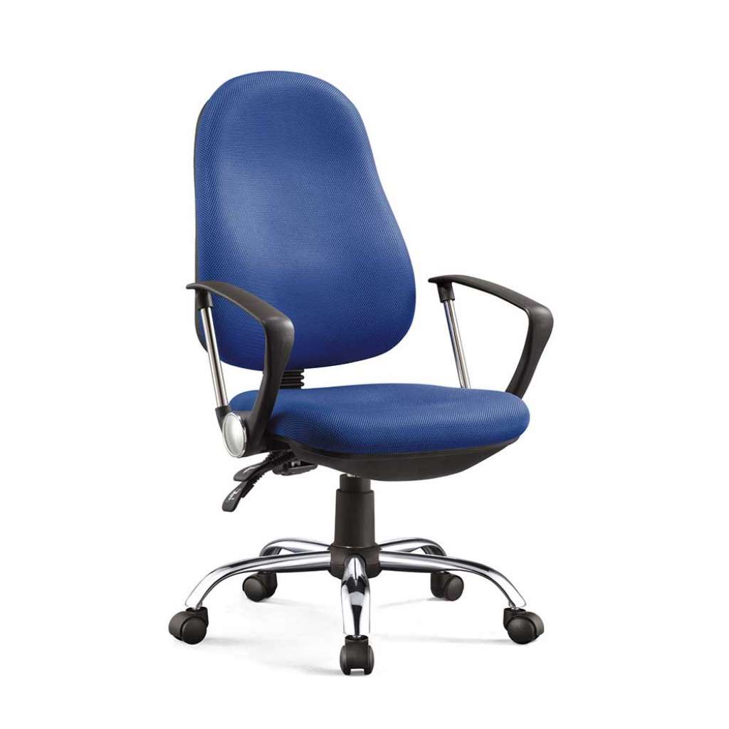 Schreibtisch Drehstuhl in Blau Meshgewebe