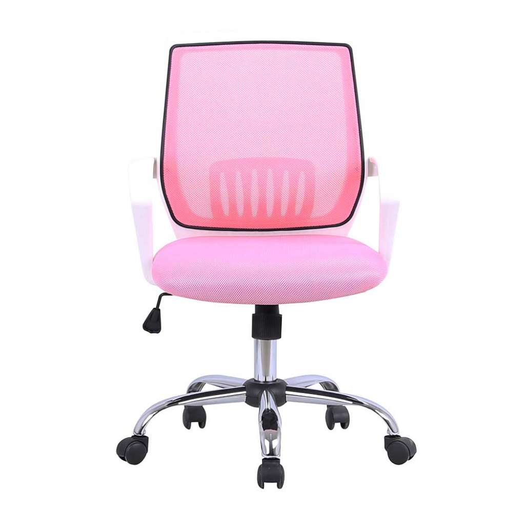 Drehstuhl in Rosa und Weiß Mesh