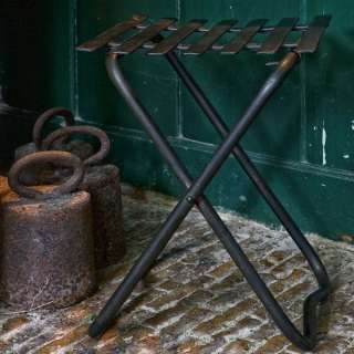 Metallhocker in Schwarz zusammenklappbar (2er Set)