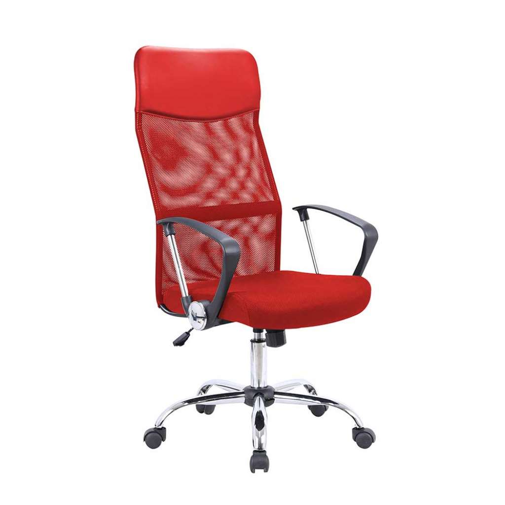 Bürodrehstuhl in Rot Netzrücken