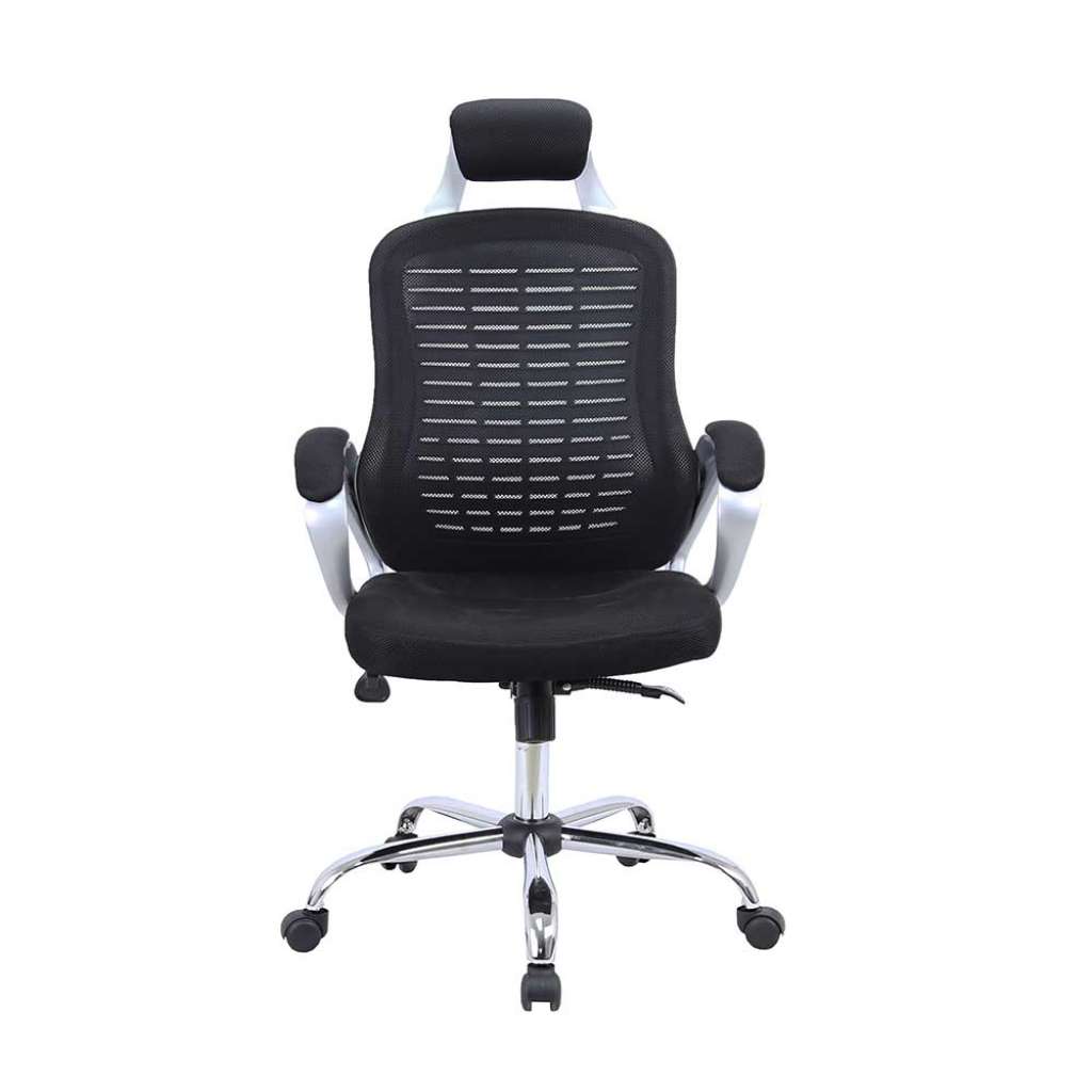 Bürostuhl in Schwarz Mesh verstellbarer Rückenlehne