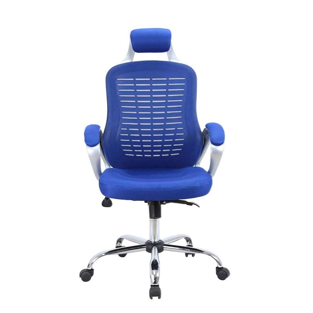 Schreibtischsessel in Blau Mesh verstellbarer Lehne