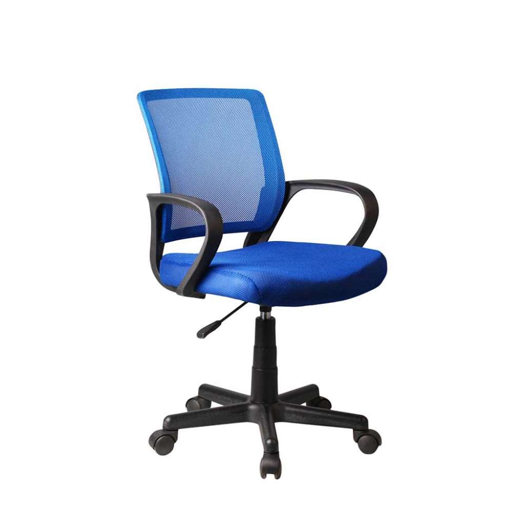 Mesh Drehstuhl in Blau und Schwarz Armlehnen