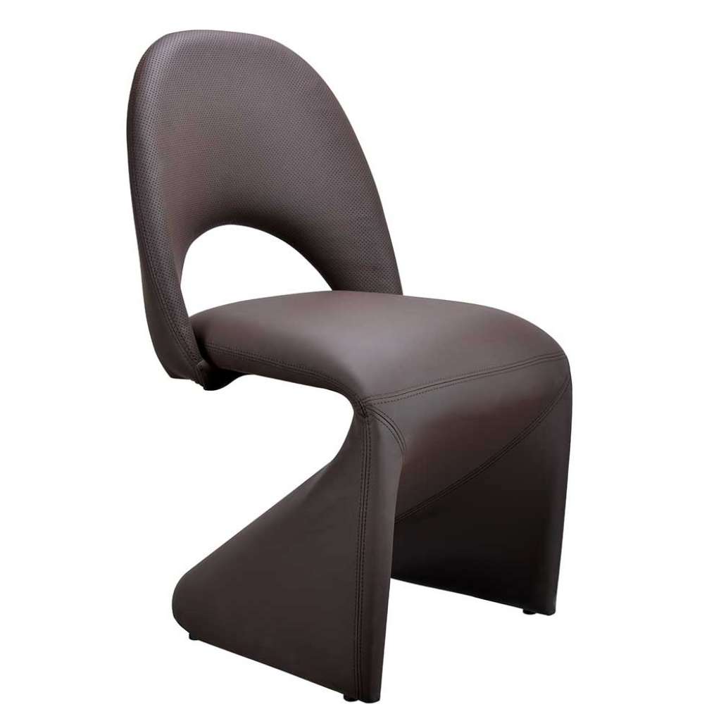 Esstischstuhl Set in dunkel Braun Freischwinger (2er Set)