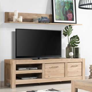 Fernsehboard aus Eiche Massivholz Bianco geölt und gebürstet