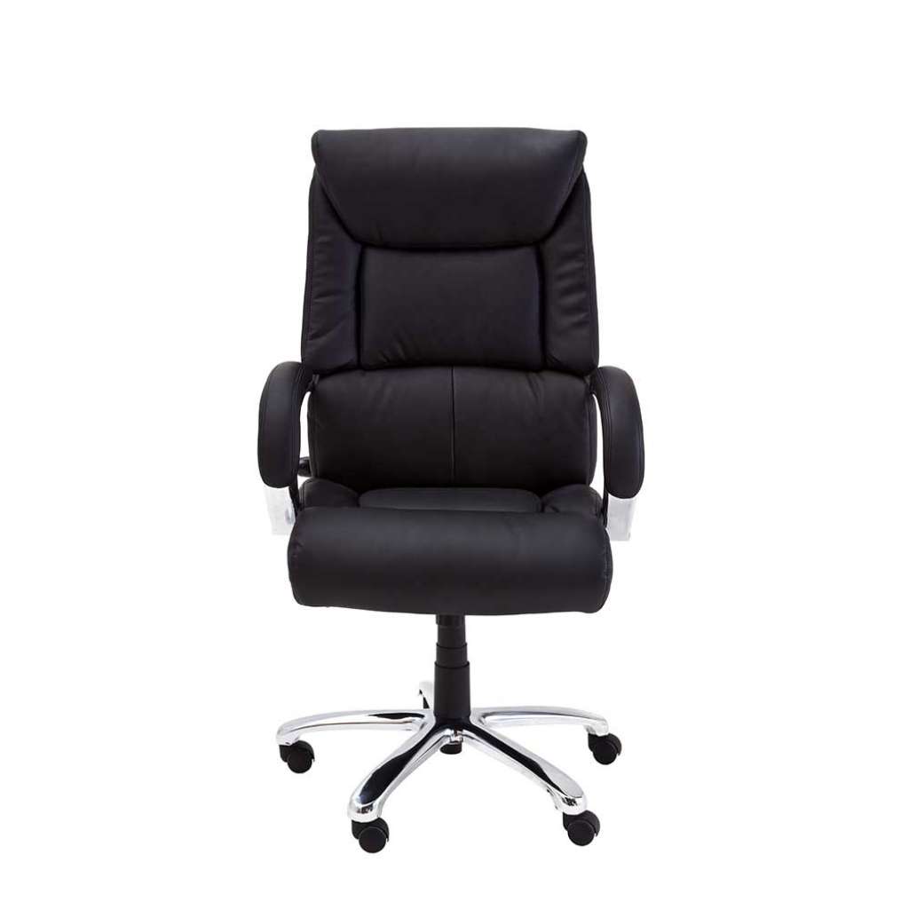Chefsessel in Schwarz Kunstleder höhenverstellbar