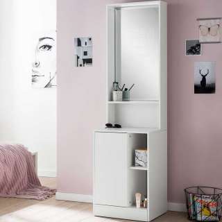 Spiegel Flurschrank in Weiß 50 cm breit