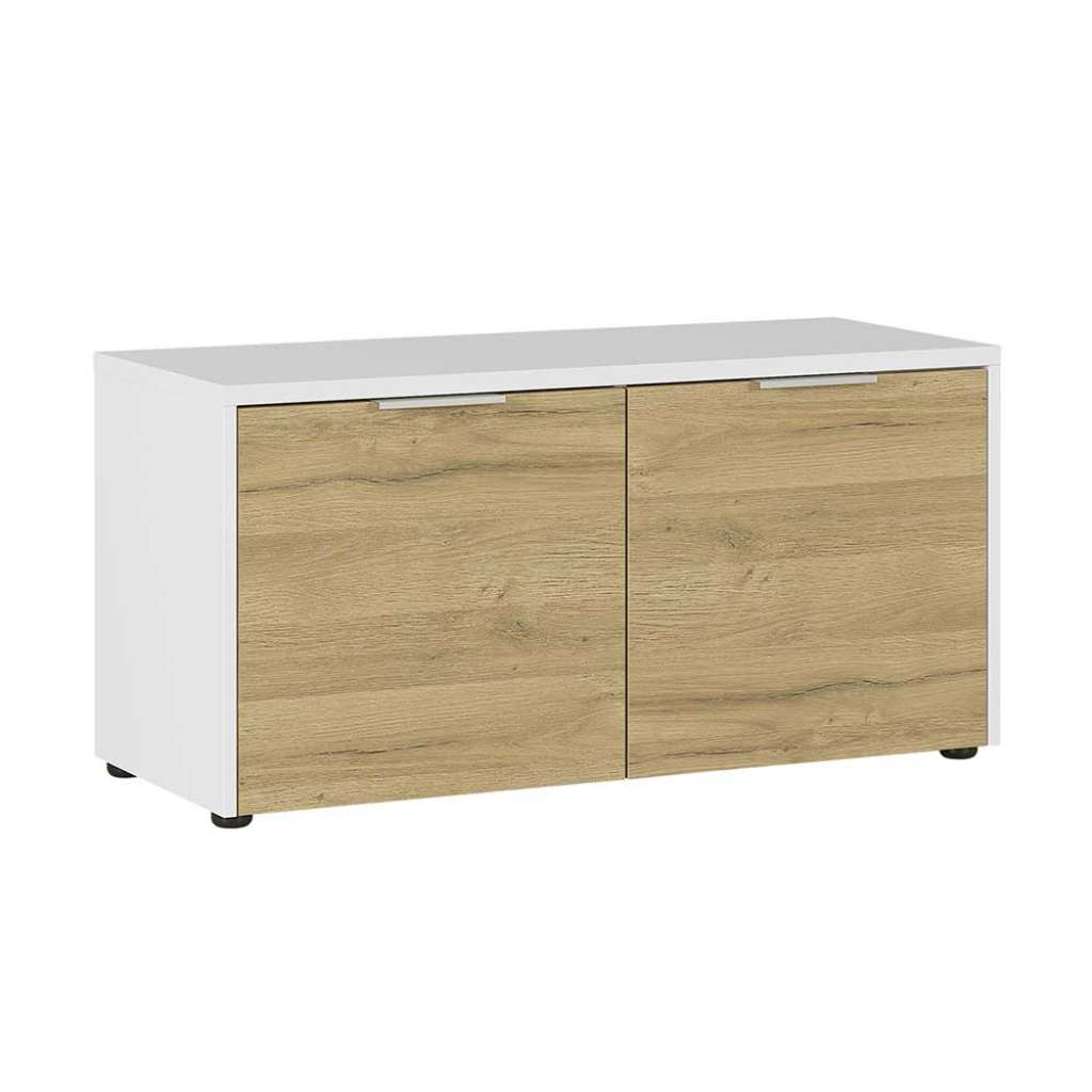 Sitzbank in Wildeichefarben und Weiß modern