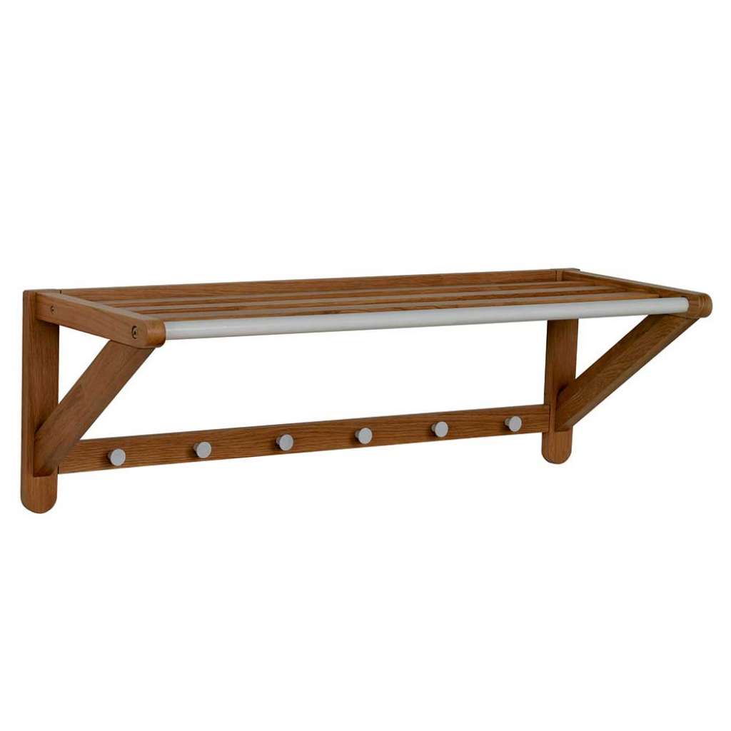 Wandgarderobe aus Eiche Massivholz 80 cm breit