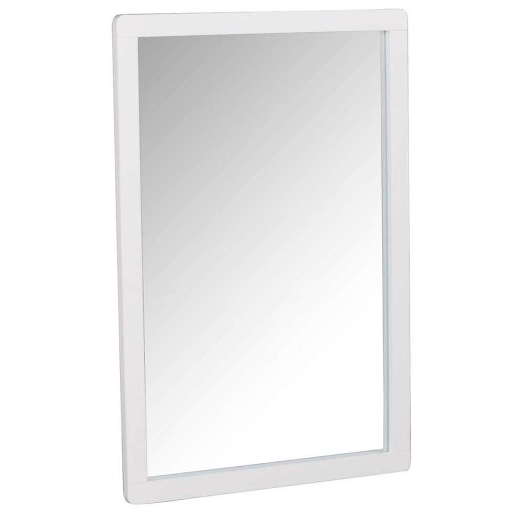 Garderoben Spiegel in Weiß Birke Massivholz