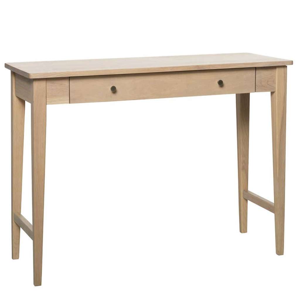 Holztisch in White Wash 100 cm breit
