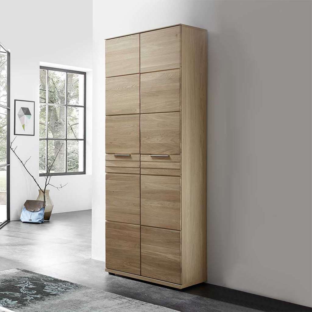 Dielenschrank in Eiche Bianco 65 cm breit