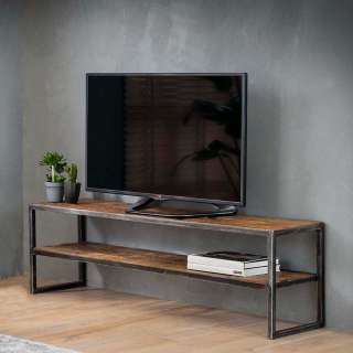 Fernsehertisch aus Recyclingholz und Metall 150 cm breit