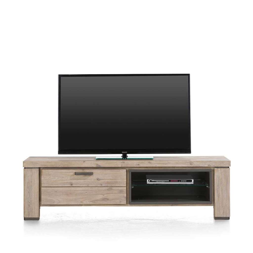 Fernsehmöbel aus Akazie Massivholz Grey Wash lackiert