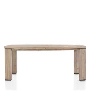 Küchentisch aus Akazie Massivholz Grey Wash lackiert