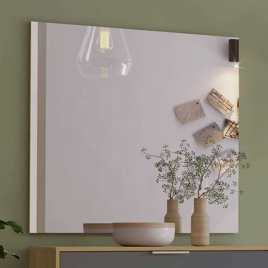 Garderobenspiegel in Wildeichefarben 85 cm hoch