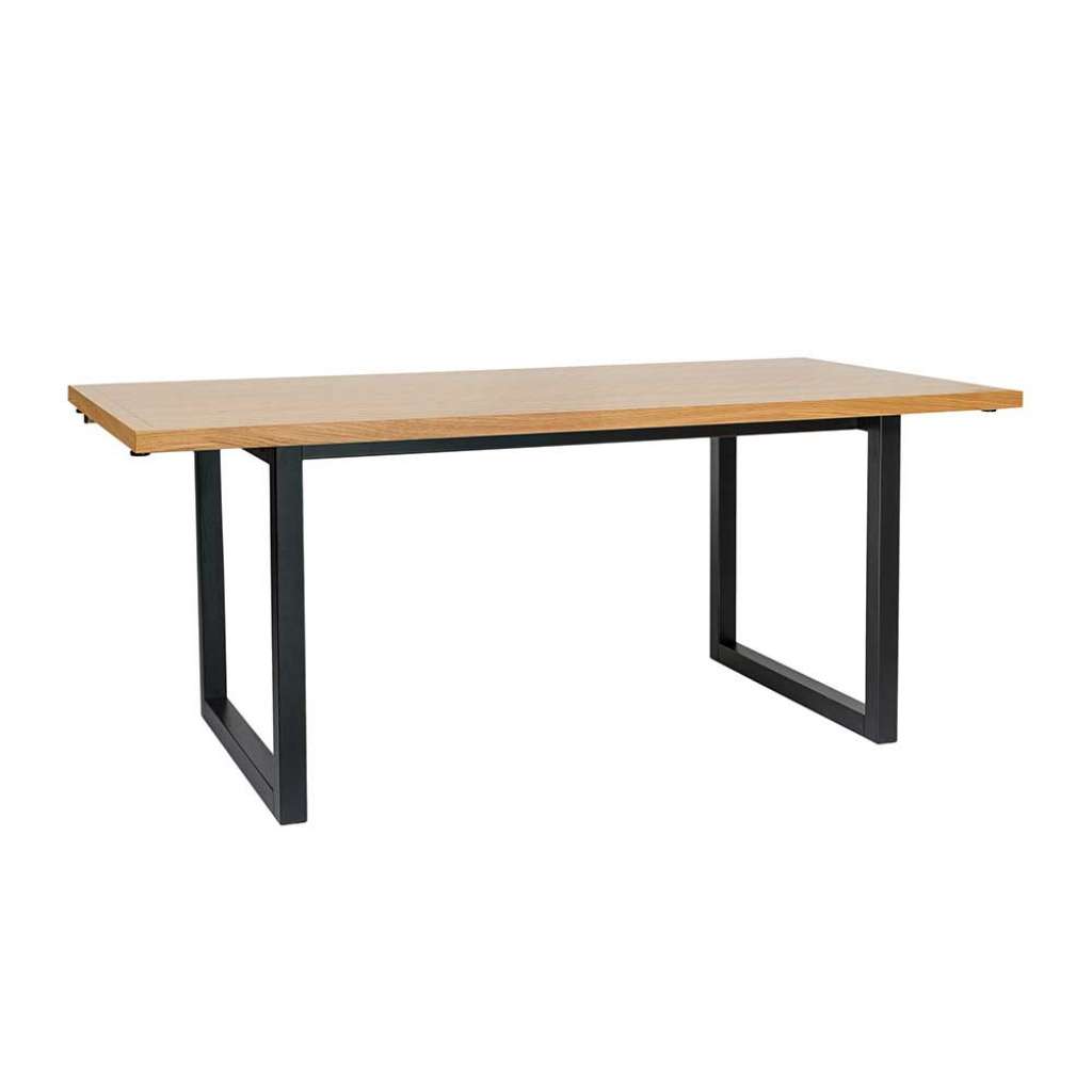 Retrotisch Eiche furniert Fischgrätenmuster versehen