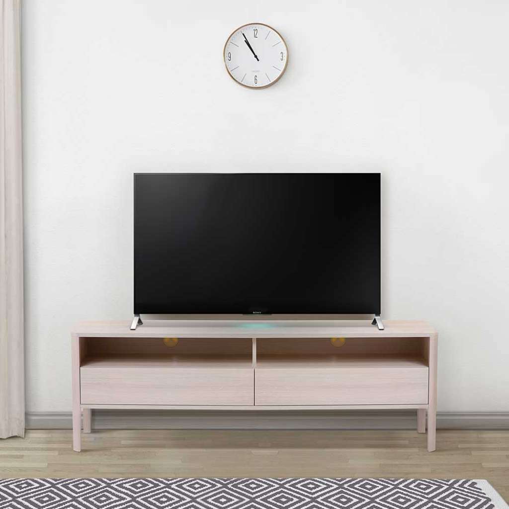 Fernsehboard im Skandi Design Kiefer Bianco teilmassiv