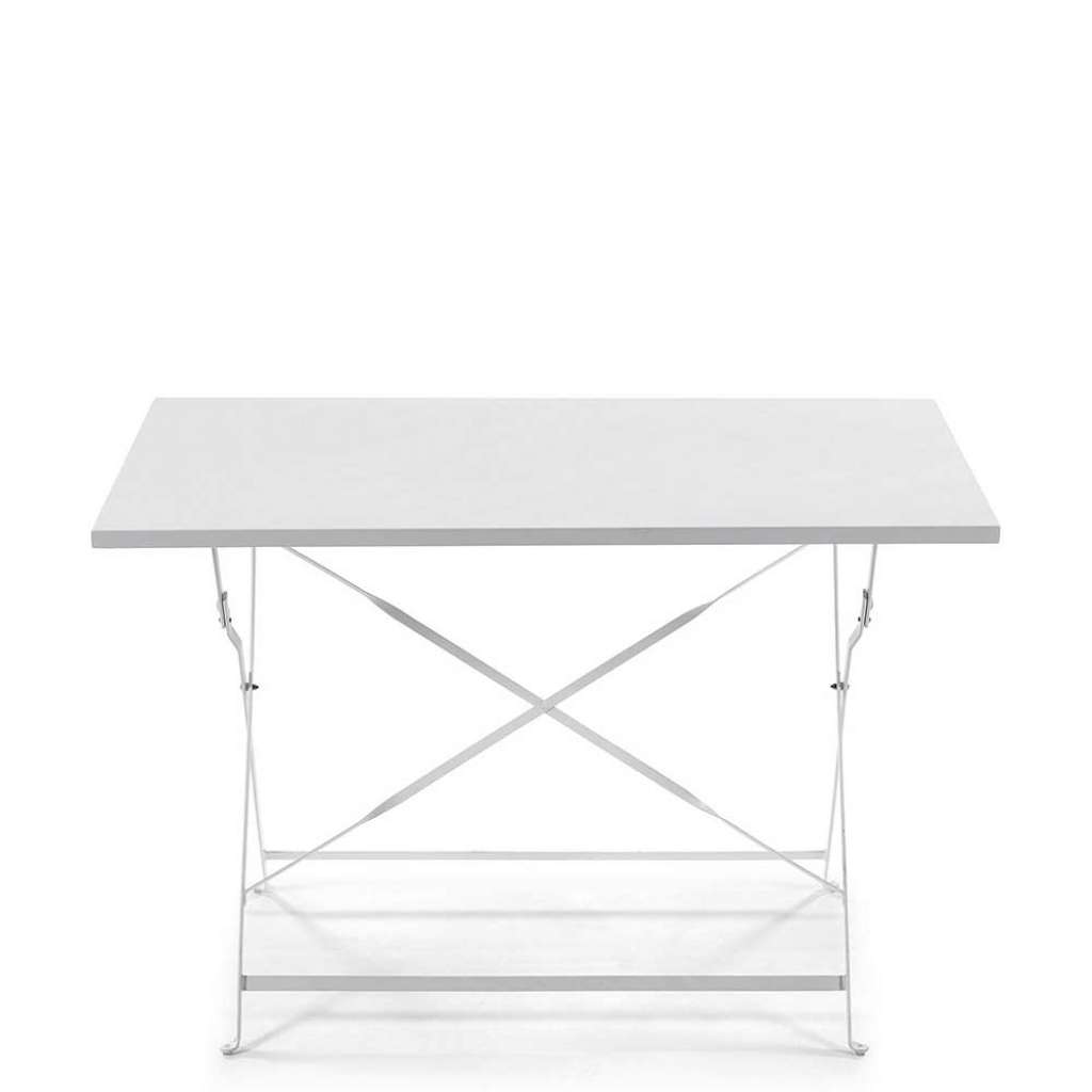 Klapptisch in Weiß Stahl