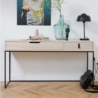 Flur Konsolentisch aus Esche Massivholz und Metall 140 cm breit