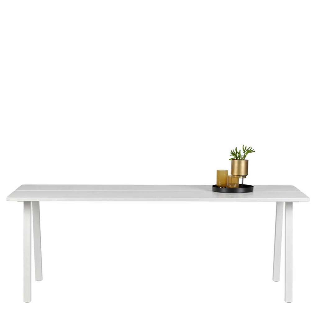 Massivtisch in Weiß 210 cm breit