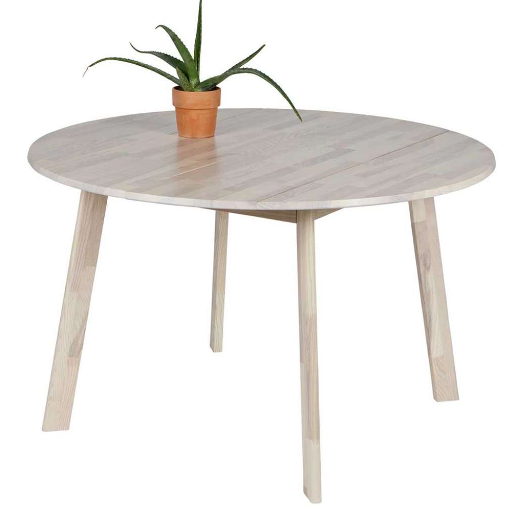 Runder Massivtisch aus Esche 120 cm Durchmesser