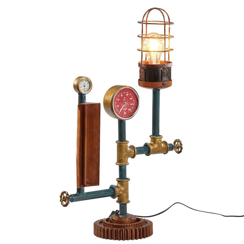 Tischlampe aus Eisen Vintage Look