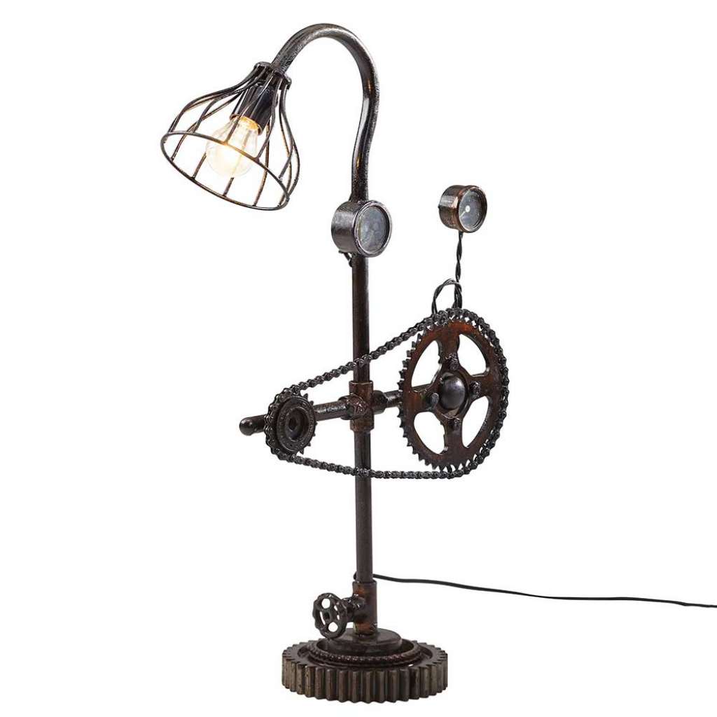 Tischleuchte in Schwarz 40 cm breit