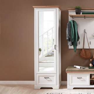Dielenkleiderschrank in Weiß 65 cm breit