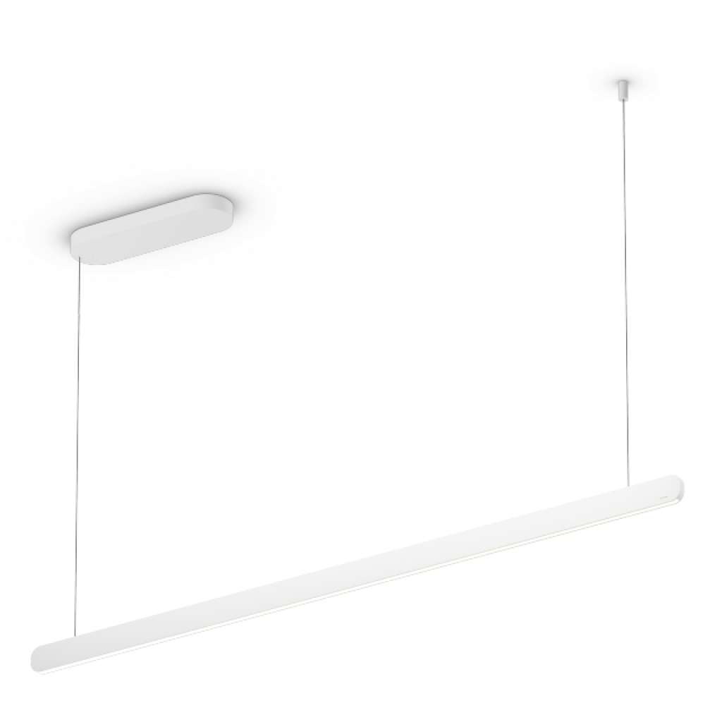Occhio - Mito linear volo 140 Pendelleuchte - mattweiß - indoor