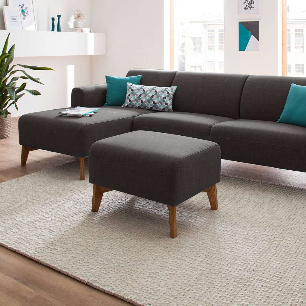home24 Polsterhocker Bora II Webstoff