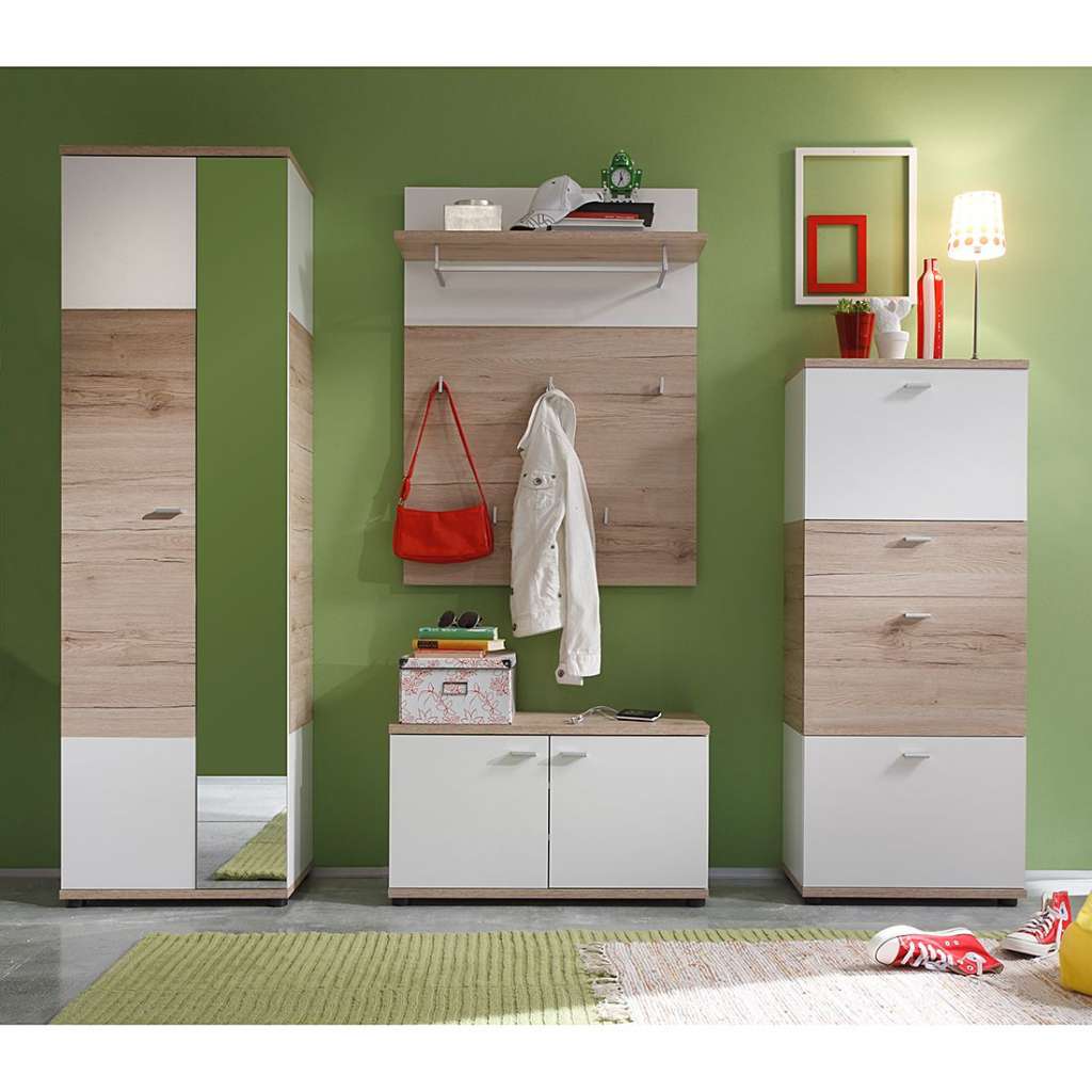 home24 Garderobenset Creston I (4-teilig)