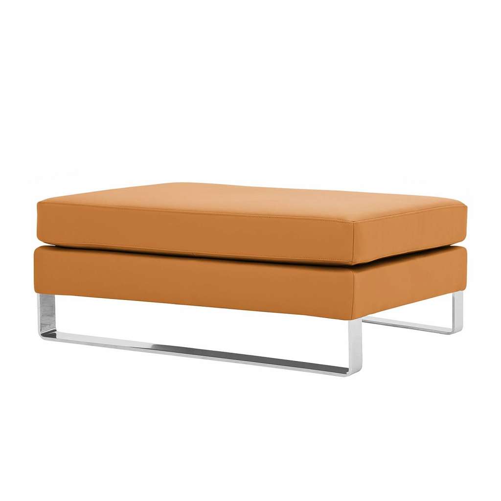 home24 Polsterhocker Portobello Echtleder
