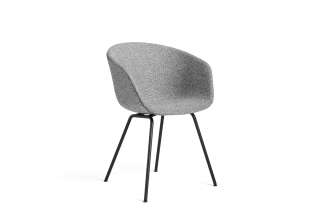 HAY - About A Chair AAC 27 - bezogene Sitzschale - Gestell weiß pulverbeschichtet - indoor
