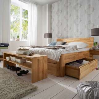 Schlafzimmermöbel Kernbuche aus Massivholz geölt (zweiteilig)