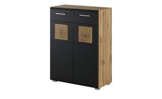 Schuhschrank  Cortina ¦ schwarz ¦ Maße (cm): B: 80 H: 108 T: 40 Garderoben & Kleiderstangen > Schuhschränke - Höffner