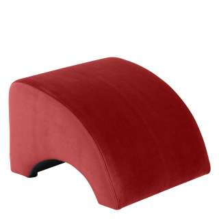 Sessel Polsterhocker Samt in Ziegel Rot 54 cm tief - 52 cm breit