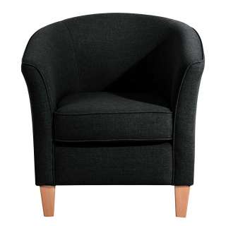 Sessel schwarz klein in modernem Design 74 cm hoch - 70 cm breit