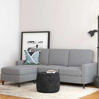 Sofa Eck grau modern 207 cm breit - 151 cm tief Grau