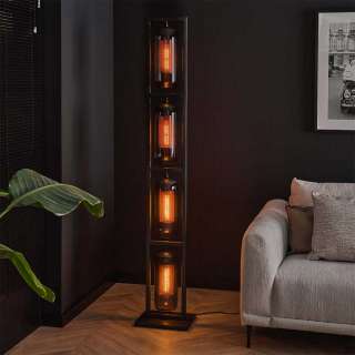 Stehlampe Metall und Glas in modernem Design 190 cm hoch